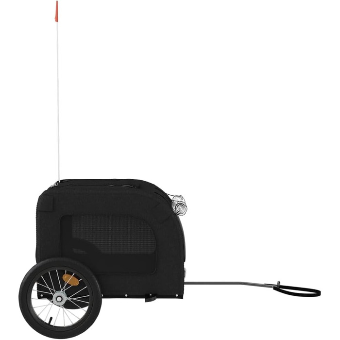 Фургон для собак VidaXL, чорний, 45 кг, 125 x 64 x 66 см