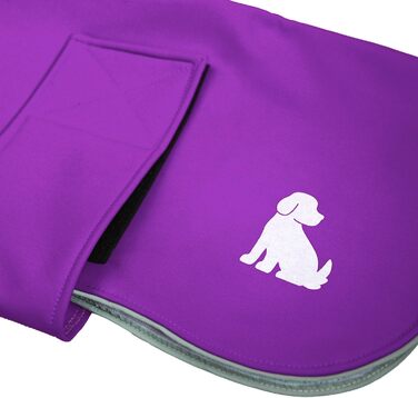 Водонепроникний жилет для собак Softshell з порталом для повідка та клямкою (S, фіолетовий)