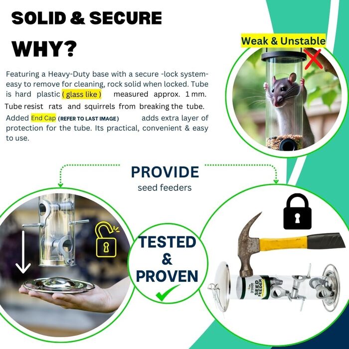 Годівниця для птахів на сонцезахисній підставці, для саду, срібна. З наповнювачем: соняшникові зерна та суміш.