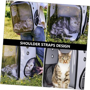 CIYODO Транспортна сумка для домашніх тварин: складана, прозора, з міцного PC та дихаючого Оксфорду. Підходить для собак та котів.