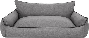 Килимок для собак, лежанка для тварин, лежанка-подушка, лежанка для собак, матрац для собак, софа для тварин, XXXL - 132 x 106 см, графітовий колір, екологічний матеріал