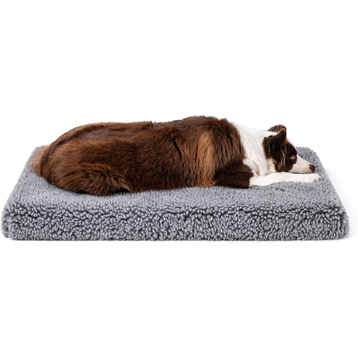 Лежанка для собак Toutwool 10см, стійка до гризіння - ортопедична, для агресивних собак, розмір L (62см), 58x41x10см, сірий колір