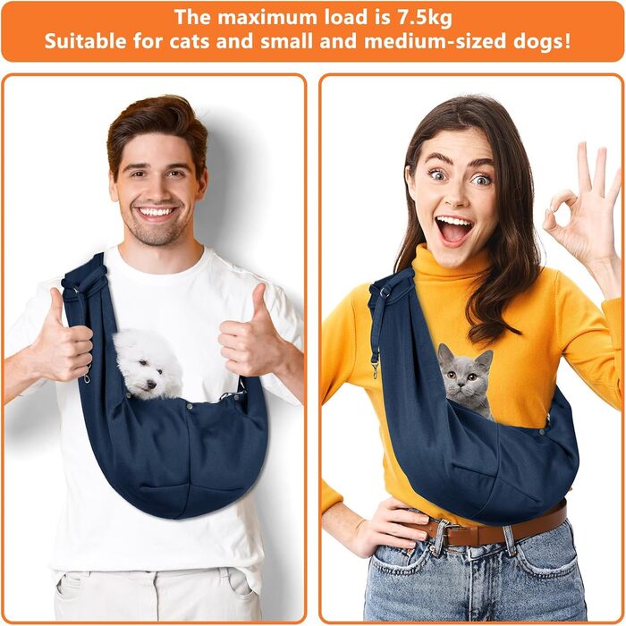 Сумка-переноска для собак Coolzon, 7 кг, дихаюча, регульований ремінь, для цуценят, блакитна та зелена