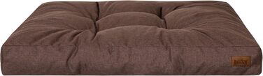 Ліжко для собак, прямокутне, м'яка лежанка для собак, диванчик для собак, для маленьких собак, подушка, кошик, аксесуари для домашніх тварин, лежанка для собак, 75 x 50 см, коричневий