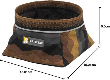 Ruffwear Quencher: Складаний дорожній миска для води для собак (Moonlight Mountains, M)