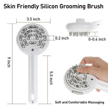 Масажна щітка 3-в-1 для тварин | Антистатичний гребінь для котів та собак | Видалення шерсті та масаж | Вбудований пульверизатор для води | Ідеальна для щоденного догляду за шерстю