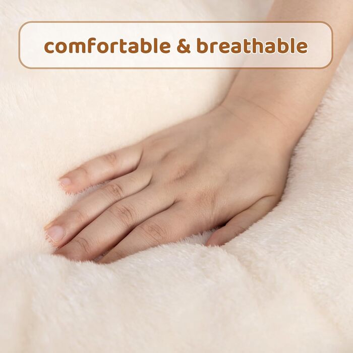 Кругле ліжко для котів та цуценят Hollypet, м'яке, дихаюче, бежеве (55*50*15 см)