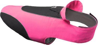 Дощовик для собак TSPRO Premium, водонепроникний, з світловідбиваючими смугами, отвір для повідка, для собак малого та середнього розміру, регульовані ремені, зберігає сухим під час прогулянок (M/L), рожевий