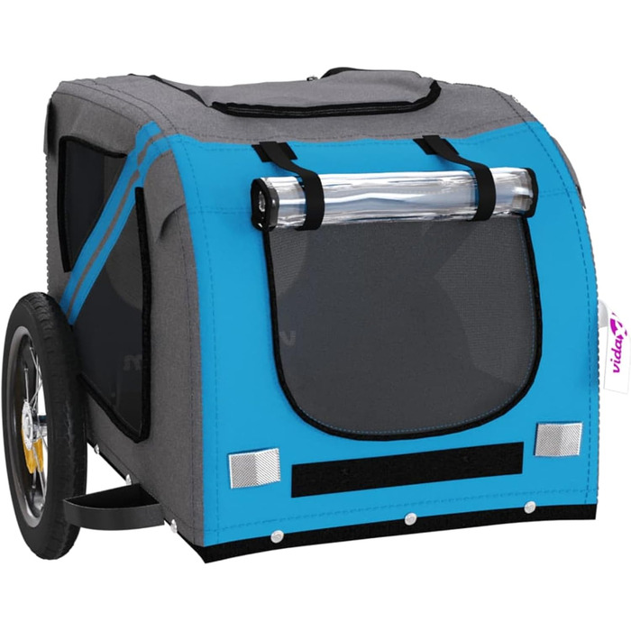 Причіп для велосипеда ARKEM для собак, блакитний та сірий, Oxford-тканина та метал