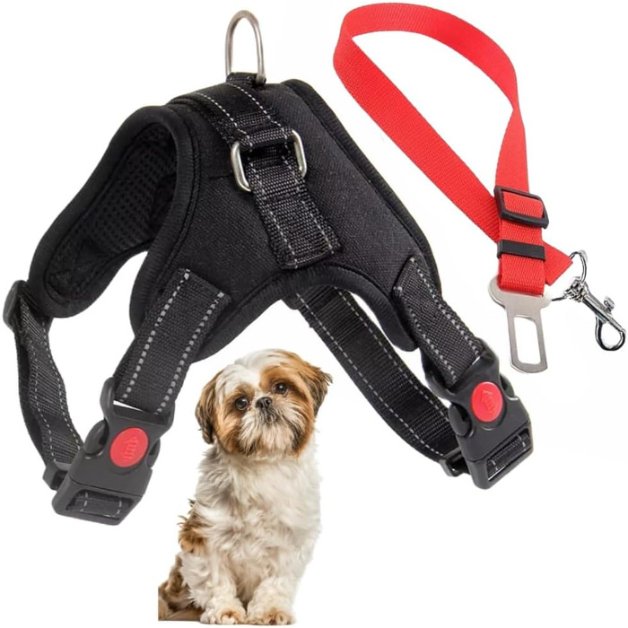 Регульоване об’їжджне дзеркало для собак маленьких порід з автомобільним страхувальним тросом, посилене, безпечне та зручне, розмір S