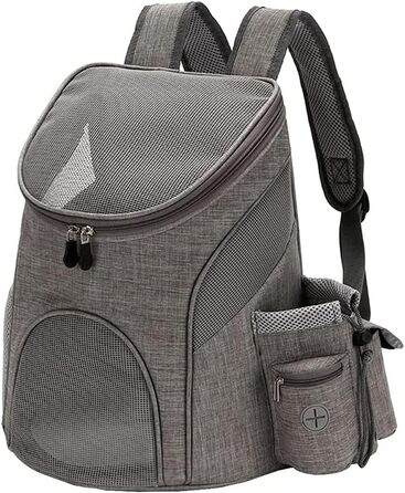 Сумка-переноска для котів та собак IFIKK: дихаюча, складна, з внутрішнім ремінним кріпленням, легка, чорна, червона, сіра (S)