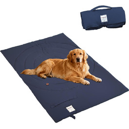 Килимок для собак та котів, 95x65 см, ортопедичний, вологостійкий, для подорожей, авто, outdoor (Блакитний)