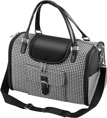 Транспортна сумка для собак та котів TAIKURA, переноска для тварин, дихаюча, з плечовим ременем та кишенями, до 5 кг (40x26x20 см)