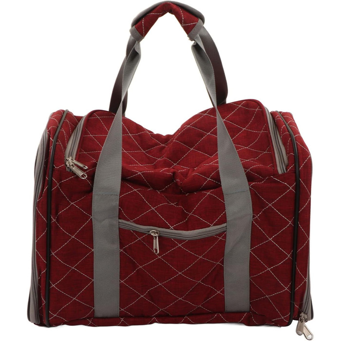 Транспортна переноска для собак та котів, складана, дихаюча, м'яка переноска з плечовим ремінцем (Бургунді)