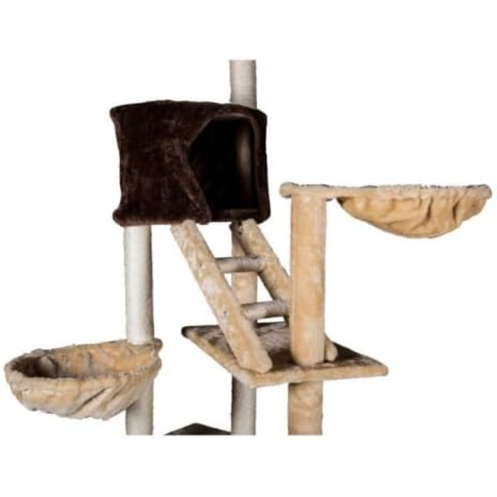 Дряпка для котів San Marco 260 см з печерою та полицями, коричнева