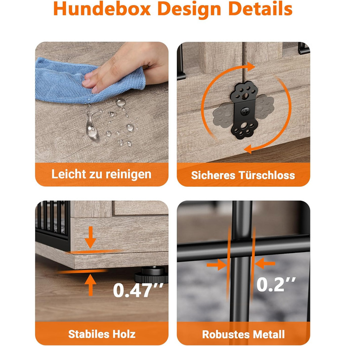 Кіяпка: Будка для собак у дім з подушкою, 98x64x68 см (Сірий, M)