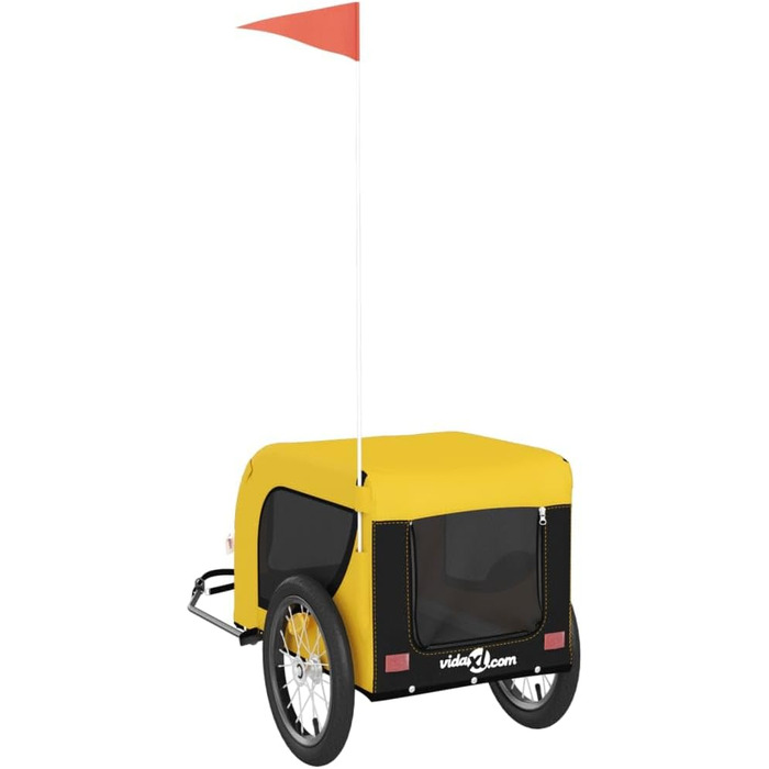 Причіп для велосипеда для собак Жовто-чорний, Oxford-тканина та залізо, LH10049