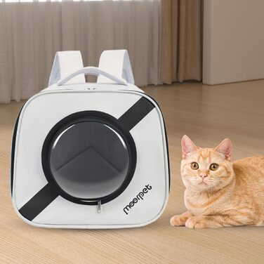 Рюкзак для тварин Kowaku: зручний переносник для собак та котів з вікном та ременем, чорний