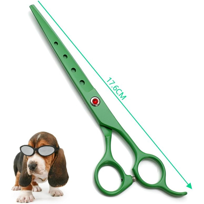 Набір професійних ножиць для собак 4 в 1: прямі, зубчасті, вигнуті ножиці + гребінець. Підходить для собак, котів та інших тварин