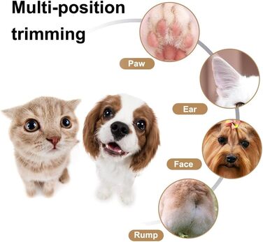 Бездротовий триммер для лап тварин, тиха машинка для собак з LED-підсвіткою, перезаряджувана для собак, котів, лап, очей, вух, обличчя, тіла, зелений