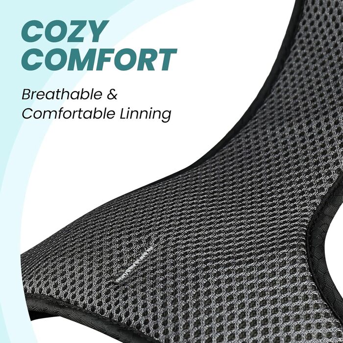 Шлейка для собак VIVAGLORY Easewalk, анти-тягнуча, для дресирування та прогулянок, з ручкою, витримана, для цуценят та собак, S (пір'я, обхват грудної клітки: 36-61 см)