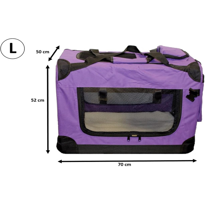 Складана переноска для собак Walexo, переноска для котів (фіолетовий, L)