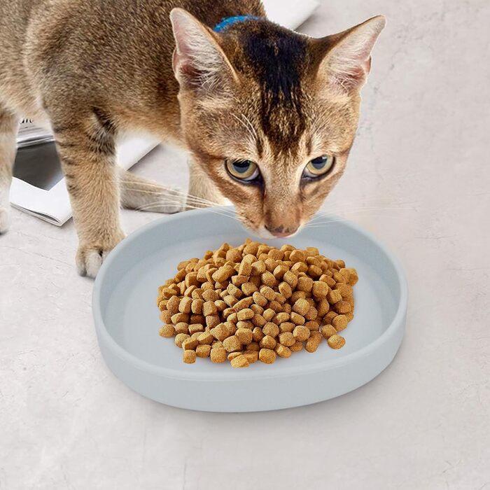 Набори мисок для котів та собак Bebeibon: силіконові, неслизькі, 330 мл, сірі (2 шт.)