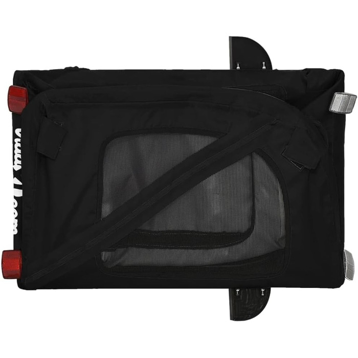 Фастнайти велосипедний причіп для собак чорного та сірого кольорів. Причіп для велосипеда, вантажний причіп, транспортний причіп. Максимальне навантаження 45 кг (чорний)