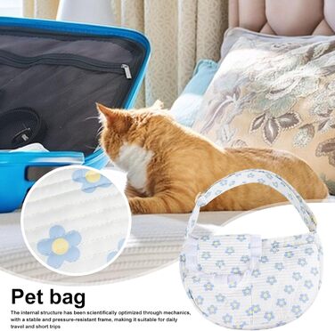 Транспортна переноска для котів та маленьких собак, блакитна, 15 x 15 x 5 см