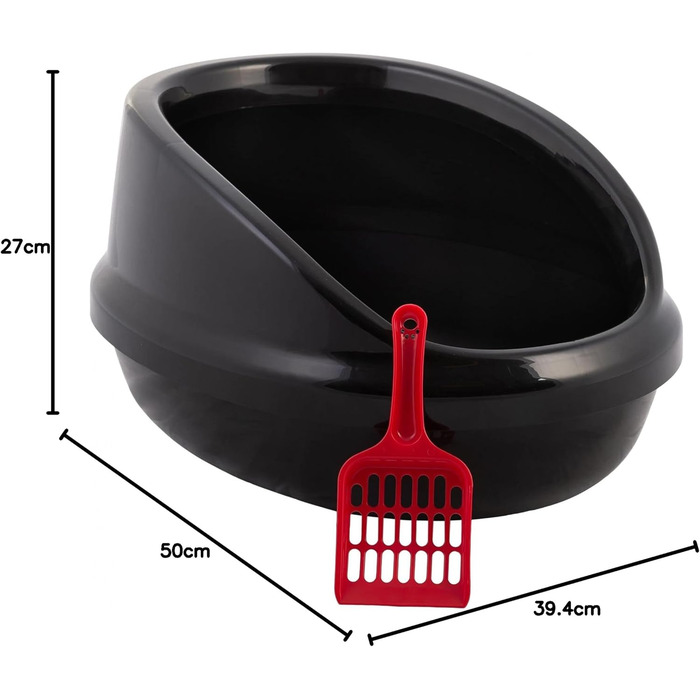 Кігтеточка Iris Ohyama PNE-500H біла - велика овальна лоток для котів, без кришки, BPA-free