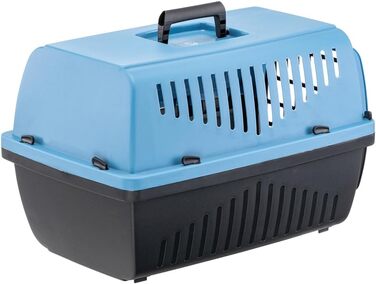 Переноска для кота та собаки Ferplast SKIPPER 3, 62x41x38 см, пластик, блакитна