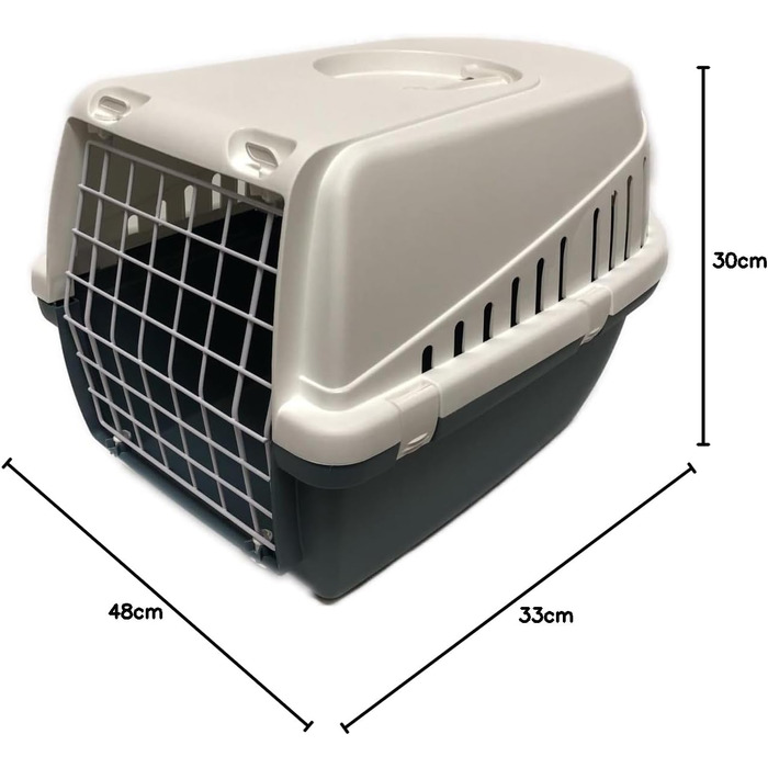 Транспортна переноска Savic Trotterbox 1, блакитно-біла, 48 x 33 x 31 см