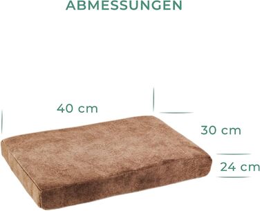 Подушка для домашніх тварин LAUBLUST, 54x37x7 см, коричнева. Аксесуари для собак, подушка для котів, лежанка для собак, подушка для кошика для собак.