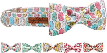 Оригінальний ошийник для собак і котів Unique Style Paws з бантиком, регульований, для середніх і великих порід, обхват шиї 40–66 см