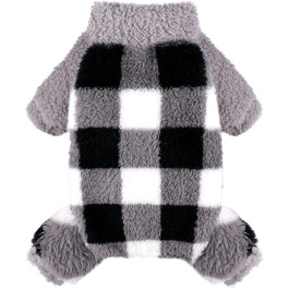 Піжама для собак з коміром-стійкою, флісовий пуловер для собак, зимовий, милий, одяг для маленьких собак, одяг для цуценят, комбінезон для домашніх тварин, чихуахуа, йоркширський тер'єр, одяг для котів (сірий, розмір XS, сірий X-Small)