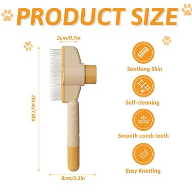 Щітка для котів та собак з водою, для короткої та довгої шерсті, самоочисна, з резервуаром для води та розпилювачем, для масажу, догляду та видалення шерсті (Рожевий, Синій, Зелений) (Жовтий Стиль 2)