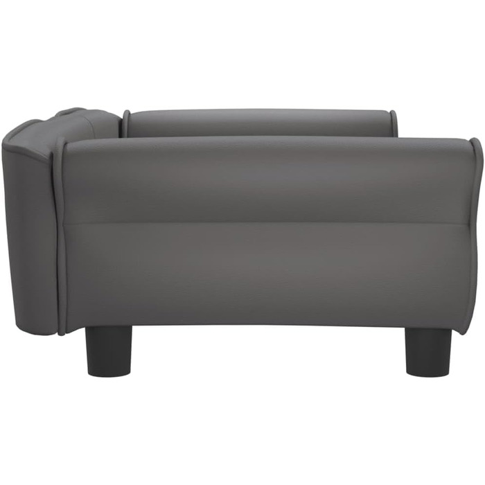 Софа для собак Festnight, ліжко для маленьких собак і котів, диван для домашніх тварин, крісло для котів, подушка для собак, ліжко для собак, подушка для котів, штучна шкіра, сірий, 95x55x30 см