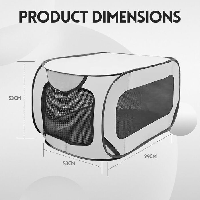 Складана переноска для собак 92x52x52 см з подвійними дверцятами - безпечна для подорожей на авто, з вентиляцією, Pop-Up, з оксфордської тканини, для собак/кішок до 30 кг (Зелена/Сіра)