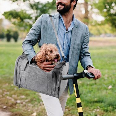 Транспортна сумка для кота/собаки WANDGU: складана, дихаюча, до 7 кг, з повідком та плечовим ременем