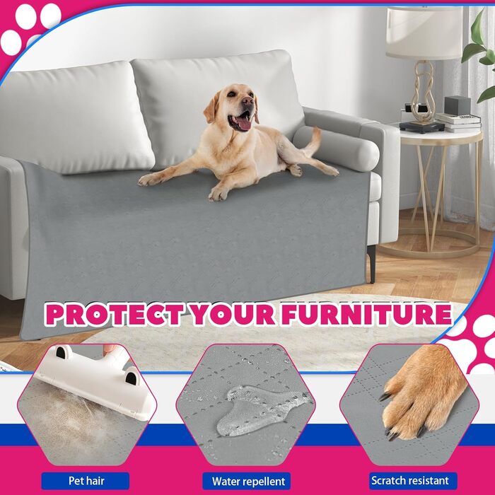 Водонепроникний килимок для собак, 97x190 см, неслизький, для дому, авто, софи та ліжка