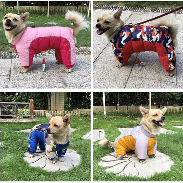 Жовтий теплий зимовий водонепроникний одяг для собак, куртка для собак, велика, середня, маленька, для дому та вулиці, жовтий, розмір L