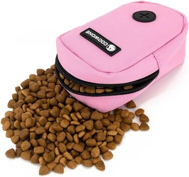 Сумка для ласощів та пакетиків для вигулу собак COOWONE, рожевий колір, з дозатором пакетиків