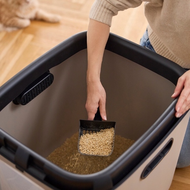 Закритий лоток Rotho XL білий/бежевий, 61,4 см x 49,9 см x 57,6 см