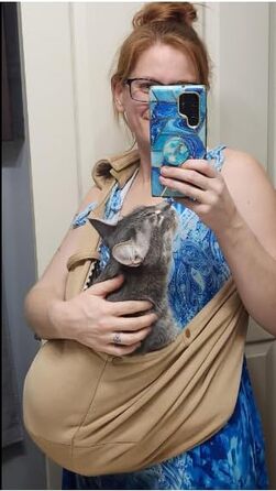 NATUYA Сумка-переноска для собак та котів, бавовняна, бежева, для прогулянок та подорожей