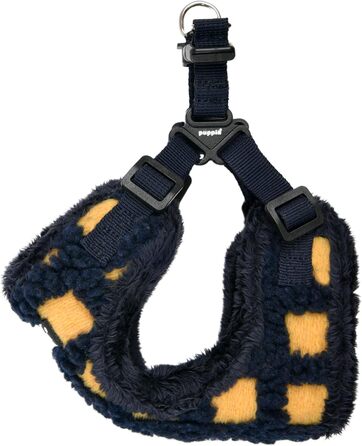 Шлейка для собак Puppia Stefan Comfort, тепла зимова, вафельний візерунок, регульована, для малих та середніх собак, синій, розмір S