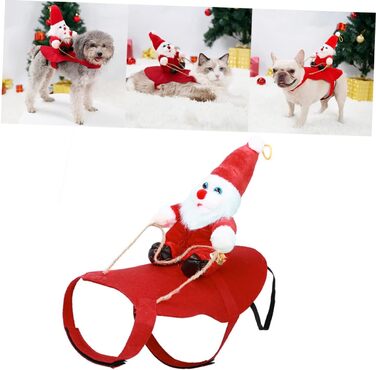 Костюм для собаки FRCOLOR: теплий зимовий наряд для собак та котів, костюм Святого Миколая, теплий зимовий одяг для тварин, розмір XL