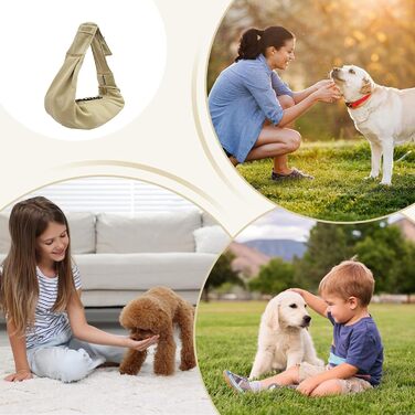 Сумка-переноска для собак Zuasdvnk - дихаюча переноска для тварин з регульованими ременями, легке аксесуар для прогулянок та активного відпочинку (Хакі)