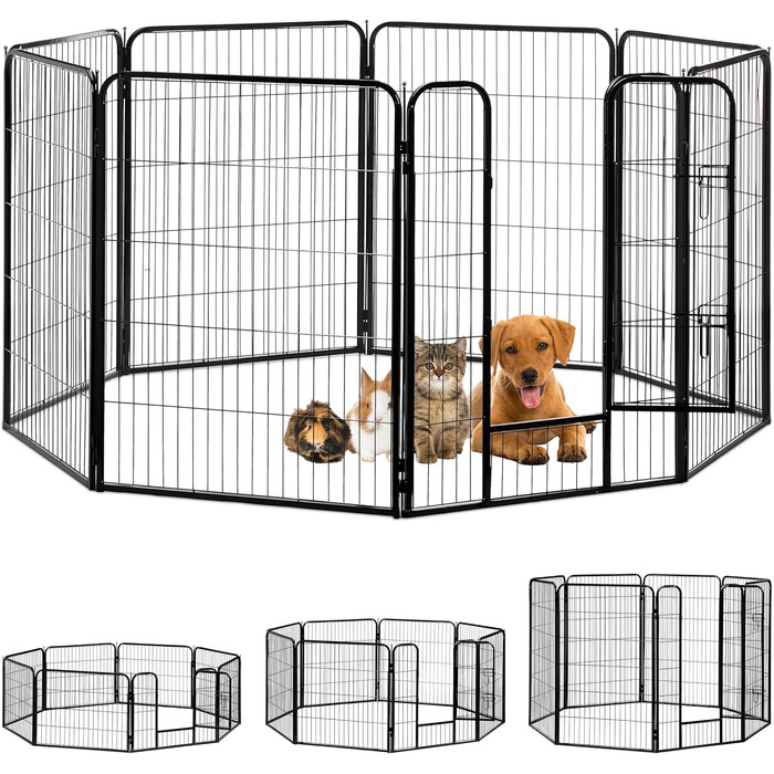 Клітка для кота Reaxdays Wepenausauf, чорна, XL, 80x78x235 см, для дому та вулиці