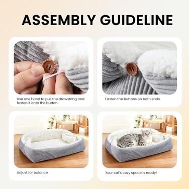 М'яке ліжко для котів, 60x45 см, плюшеве, для маленьких собак та котів, 2-в-1, ліжко-подушка, ковдра, ліжко-гніздо, L:91x71 см