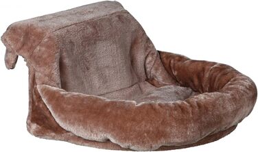 Кішечка Тріксі: затишний лежак для котів з металевим каркасом, плюш, 43140, білий (46 x 11 x 33 см)